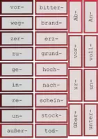 Vorschau - Aufgabenkarten - Mini-Wortbaukasten mit Präfix, Suffix & Wortstämmen - Seite 2