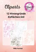 Vorschau - Merkblätter - Clipart Hintergrund Eisfläche-Stil, kommerziell nutzbar - Deckblatt