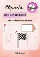 Vorschau - Bildkarten - Clipart Rahmen für Arbeitsblätter, wachsendes Paket - Deckblatt