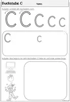Vorschau - Arbeitsblätter - Buchstabe C Arbeitsblätter | Einführung Druckschrift Klasse 1 - Seite 3
