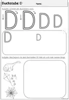 Vorschau - Arbeitsblätter - Buchstabe D Arbeitsblätter | Einführung Druckschrift Klasse 1 - Seite 3