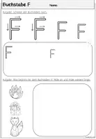Vorschau - Arbeitsblätter - Buchstabe F Arbeitsblätter | Einführung Druckschrift Klasse 1 - Seite 3