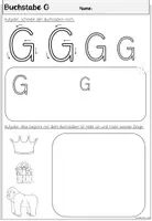 Vorschau - Arbeitsblätter - Arbeitsblätter zur Einführung des Buchstabens G in Druckschrift (1. Klasse) - Seite 3