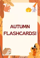 Aperçu - Cartes / Images - Flashcards d'automne en anglais! - Page de couverture