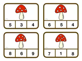 Vorschau - Fördermaterial/Inklusion - Klammerkarten / Zählkarten: Mengenkarten FLIEGENPILZE (und zum Selbstbeschriften) (Zahlenraum bis 10, binnendifferenziert) (Herbst, Silvester, Neujahr) - Seite 2