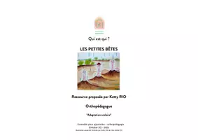 Aperçu - Apprentissages en autonomie - Qui est qui parmi les petites bêtes - Atelier de lecture - Page de couverture