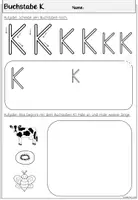 Vorschau - Arbeitsblätter - Buchstabe K Arbeitsblätter | Einführung Druckschrift Klasse 1 - Seite 3