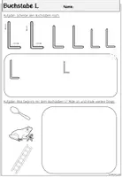 Vorschau - Arbeitsblätter - Buchstabe L Arbeitsblätter | Einführung Druckschrift Klasse 1 - Seite 3