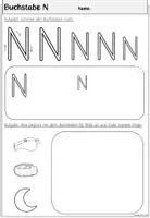 Vorschau - Arbeitsblätter - Buchstabe N Arbeitsblätter | Einführung Druckschrift Klasse 1 - Seite 3