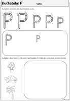 Vorschau - Arbeitsblätter - Buchstabe P Arbeitsblätter | Einführung Druckschrift Klasse 1 - Seite 3