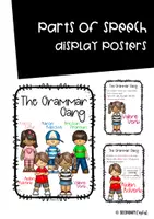 Vorschau - Stationenlernen - Parts of Speech - display posters - Deckblatt