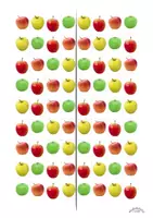 Vorschau - Spiele - HAND-HAND-KOORDINATION „Äpfel / Apfel“ - Seite 1