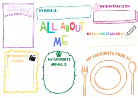 Vista previa - Hojas de trabajo - ALL ABOUT ME Individual Worksheet - página 1
