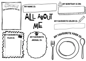 Vista previa - Hojas de trabajo - ALL ABOUT ME Individual Worksheet - página 2