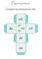 Vorschau - Spiele - Würfelspiel Personalpronomen - Deckblatt