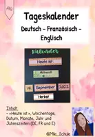 Vorschau - Poster - Tageskalender - Deutsch, Französisch, Englisch - Deckblatt