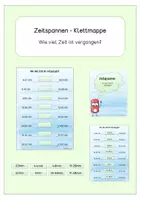 Vorschau - Stationenlernen - Zeitspannen - Wie viel Zeit ist vergangen? - Deckblatt