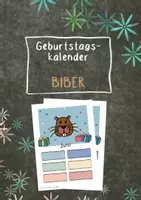 Vorschau - Mal- und Bastelvorlagen - Geburtstagskalender BIBER - zum Beschriften mit 6 Namen - Deckblatt