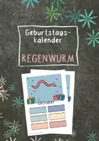 Vorschau - Mal- und Bastelvorlagen - Geburtstagskalender REGENWURM - zum Beschriften mit 6 Namen - Deckblatt