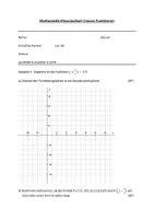 Vorschau - Arbeitsblätter - Klassenarbeit Lineare Funktionen (+Lösung) - Deckblatt