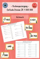 Vorschau - Arbeitsblätter - Rechenspaziergang Zahlenraum bis 1 000 000 Division mit 10, 100 und 1 000 - Deckblatt