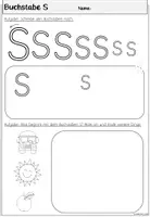Vorschau - Arbeitsblätter - Buchstabe S Arbeitsblätter | Einführung Druckschrift Klasse 1 - Seite 3