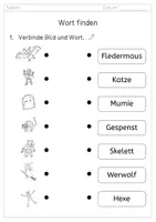 Vorschau - Arbeitsblätter - Halloween: Paare finden - Bild und Wort - Wortschatz - Seite 2