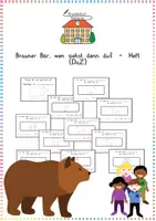 Vorschau - Arbeitsblätter - Brauner Bär: Lese- & Malheft – anhand der Lektüre „Brauner Bär, wen siehst denn du?“ – DaZ/Deutsch – Kl. 1/2 - Deckblatt