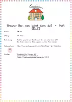Vorschau - Arbeitsblätter - Brauner Bär: Lese- & Malheft – anhand der Lektüre „Brauner Bär, wen siehst denn du?“ – DaZ/Deutsch – Kl. 1/2 - Seite 1