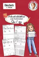 Vorschau - Arbeitsblätter - Buchstabe Q Arbeitsblätter | Qu Einführung Druckschrift Klasse 1 - Deckblatt