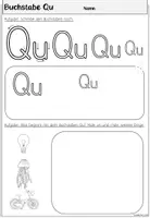 Vorschau - Arbeitsblätter - Buchstabe Q Arbeitsblätter | Qu Einführung Druckschrift Klasse 1 - Seite 3