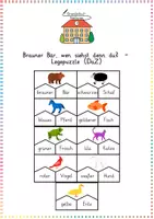 Vorschau - Anderer Materialtyp - Brauner Bär: Legepuzzle – anhand der Lektüre „Brauner Bär, wen siehst denn du?“ – DaZ/Deutsch – Kl. 1/2 - Deckblatt