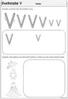 Vorschau - Arbeitsblätter - Buchstabe V Arbeitsblätter | Einführung Druckschrift Klasse 1 - Seite 3