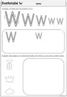 Vorschau - Arbeitsblätter - Buchstabe W Arbeitsblätter | Einführung Druckschrift Klasse 1 - Seite 3