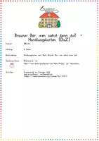 Vorschau - Spiele - Brauner Bär: Handlungskarten – anhand der Lektüre „Brauner Bär, wen siehst denn du?“ – DaZ/Deutsch – Kl. 1/2 - Seite 1