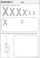 Vorschau - Arbeitsblätter - Buchstabe X Arbeitsblätter | Einführung Druckschrift Klasse 1 - Seite 3