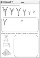 Vorschau - Arbeitsblätter - Buchstabe Y Arbeitsblätter | Einführung Druckschrift Klasse 1 - Seite 3
