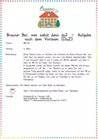 Vorschau - Spiele - Brauner Bär: Würfelspiel & Malaufgabe – anhand der Lektüre „Brauner Bär, wen siehst denn du?“ – DaZ/Deutsch – Kl. 1/2 - Seite 1