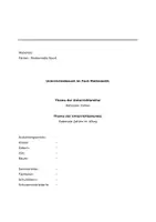 Vorschau - Stundenentwürfe - Unterrichtsentwurf - Rationale Zahlen - Alltagsaufgabe - Problemlösen - Deckblatt