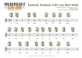 Vorschau - Audio-Dateien - Kinderlied für Keyboard, Klavier und Melodica mit Schlauch - Kuckuck, Kuckuck, ruft‘s aus dem Wald - Seite 1