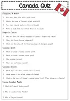 Vorschau - Arbeitsblätter - Canada Quiz Cornelsen G21 A3 Unit4 - Deckblatt