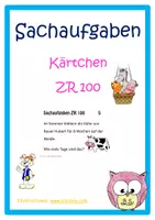 Vorschau - Stationenlernen - Sachaufgaben Kartei ZR 100 - Seite 1