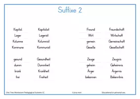 Vorschau - Stationenlernen - Wortlehre Charts: Suffixe, Präfixe, Wortfamilien und Komposita - Seite 3