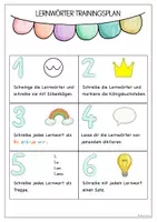 Vorschau - Fördermaterial/Inklusion - Lernwörtertrainingsplan Klasse 1 - Seite 1
