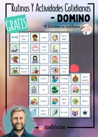 Vorschau - Spiele - Rutinas Y Actividades Cotidianas - Domino - Deckblatt