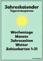 Vorschau - Bildkarten - Materialpaket "Tagestransparenz auf Deutsch und Englisch" - Seite 1