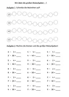 Vorschau - Arbeitsblätter - Zehnereinmaleins üben Multiplikation und Division bis 1000 - Deckblatt