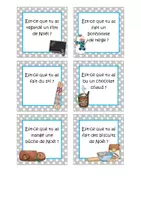 Vorschau - Spiele - Stop n' Swap-Karten: activités d'hiver / activités pendant les vacances de Noël (passé composé) - Seite 1