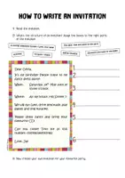 Vorschau - Arbeitsblätter - Writing an invitation card (inkl. Kartendesigns) - Seite 1