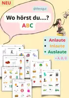 Vorschau - Arbeitsblätter - ALLE Buchstaben + Ä, Ö, Ü An-, In-, Auslaute - Deckblatt